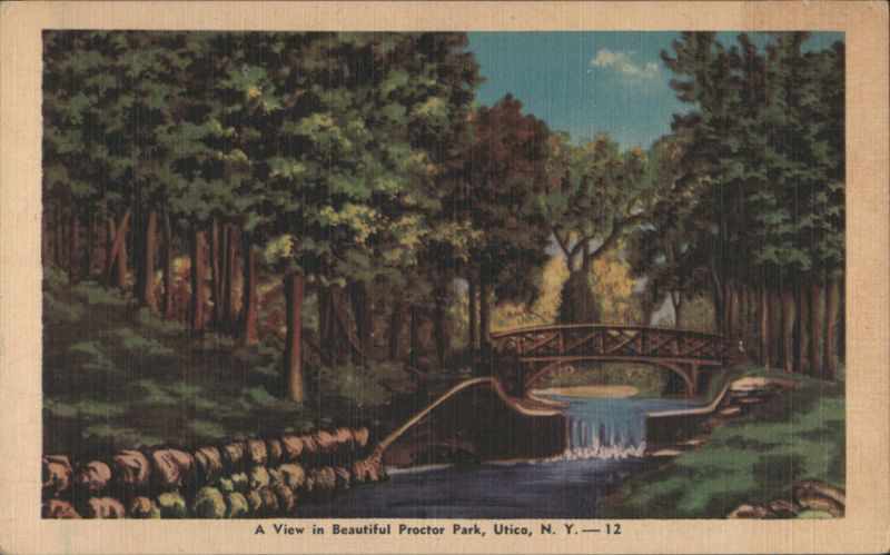 Footbridge in Proctor Park, Utica, NY New York