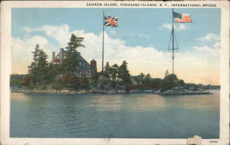 Zavikon Island, International Bridge, Thousand Islands, N. Y. New York