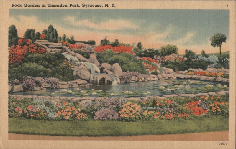 Rock Garden in Thornden Park, Syracuse, N. Y. New York
