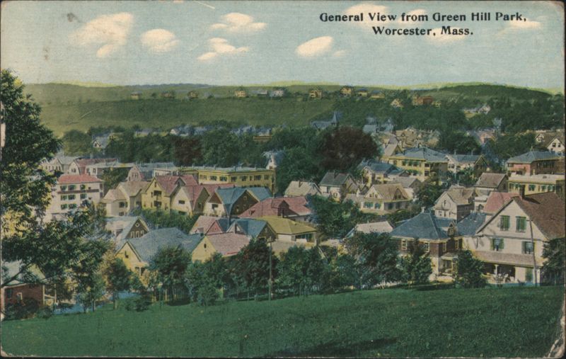 General View from Green Hill Park, Worcester, Mass. Massachusetts