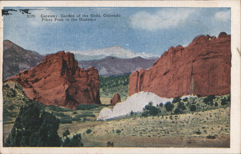 Gateway, Garden of the Gods, Pikes Peak in the Distance Colorado
