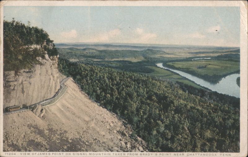 View of James Point on Signal Mountain from Brady's Point Chattanooga Tennessee