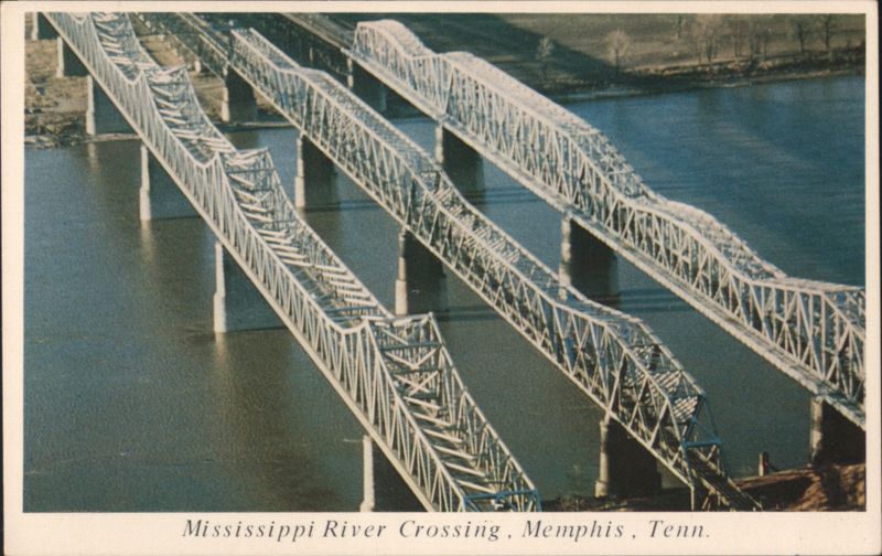 Mississippi River Crossing, Memphis, Tenn. Tennessee