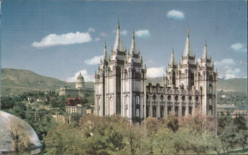 Mormon Temple, Salt Lake City, UT Utah L. H. Larsen, Cowboy Artist