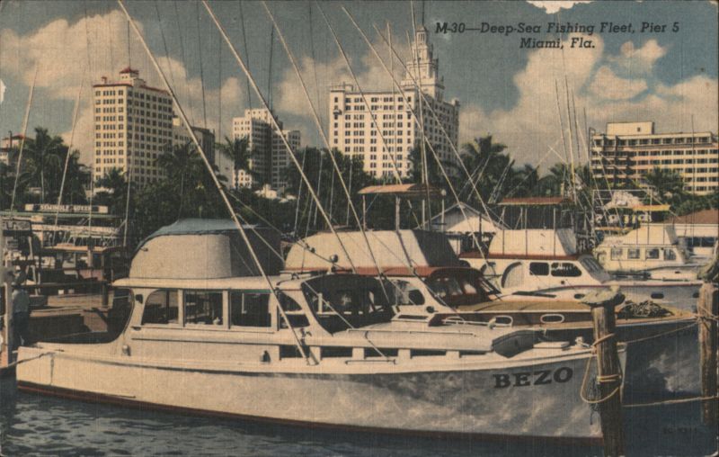 Deep-Sea Fishing Fleet, Pier 5 Miami Florida