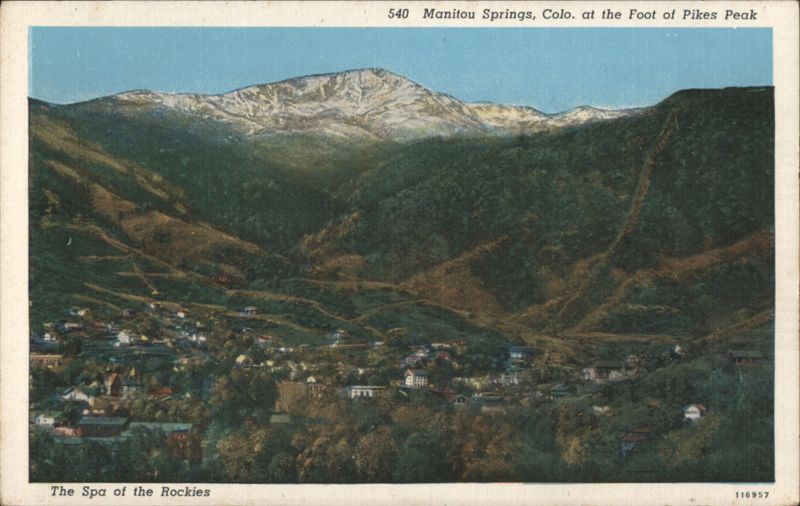 Manitou Springs, Colo. at the Foot of Pikes Peak Colorado