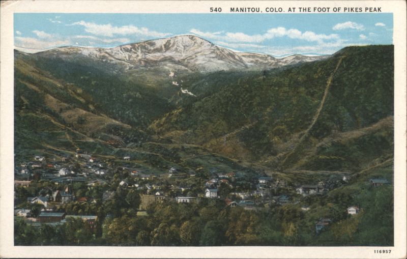 Manitou, CO. At The Foot Of Pikes Peak Colorado