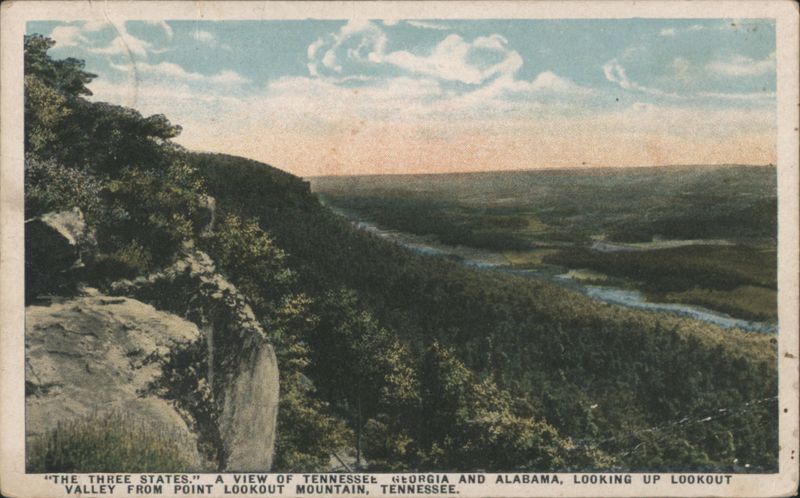 The Three States, View from Point Lookout Mountain Tennessee