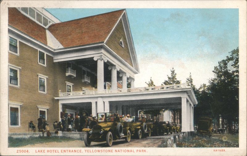 Lake Hotel Entrance, Yellowstone National Park Wyoming