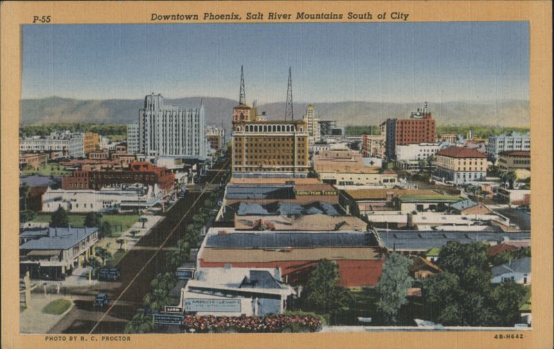 Downtown Phoenix, Salt River Mountains South of City Arizona