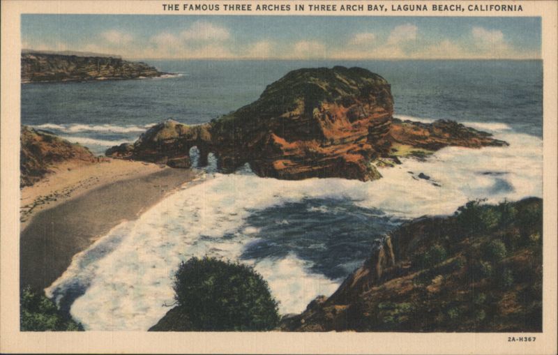 The Famous Three Arches in Three Arch Bay, Laguna Beach, CA California