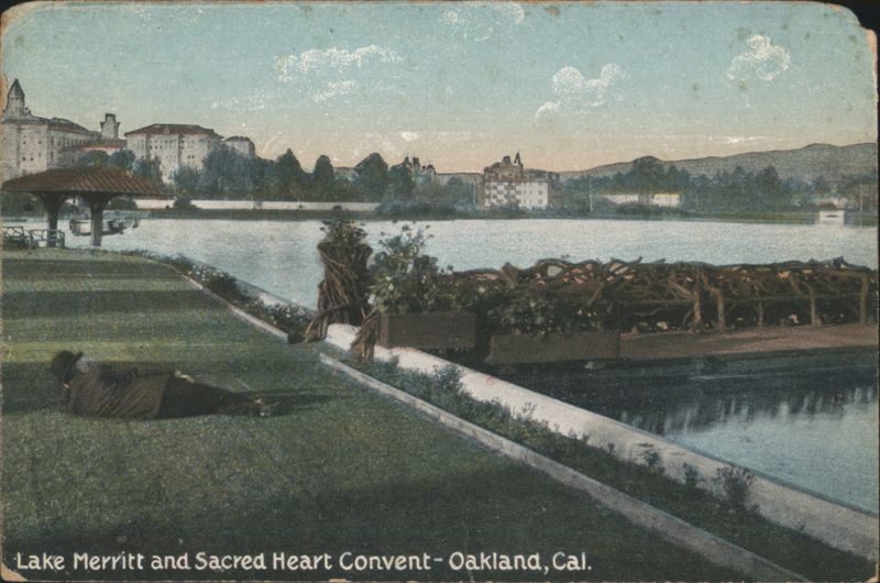 Lake Merritt and Sacred Heart Convent, Oakland, CA California
