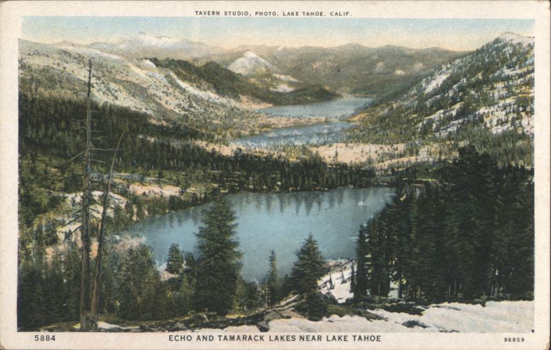 Echo and Tamarack Lakes Near Lake Tahoe California