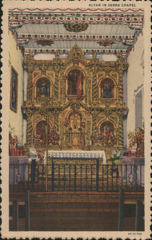 Altar in Serra Chapel, Mission San Juan Capistrano California