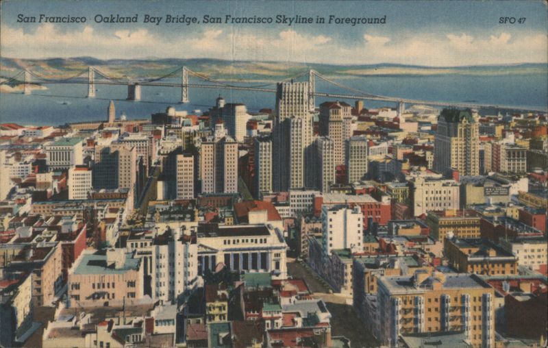 San Francisco Skyline, Oakland Bay Bridge California