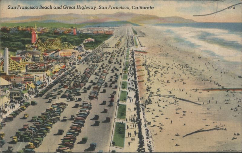 San Francisco Beach and Great Highway California