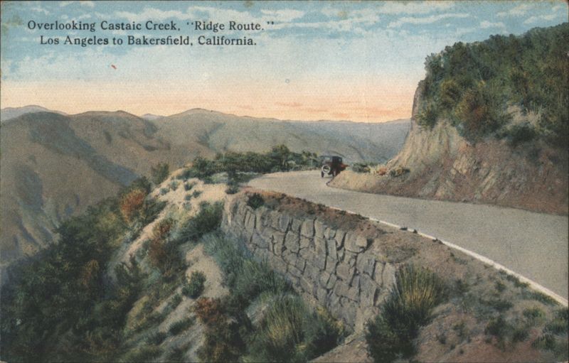 Overlooking Castaic Creek, Ridge Route California