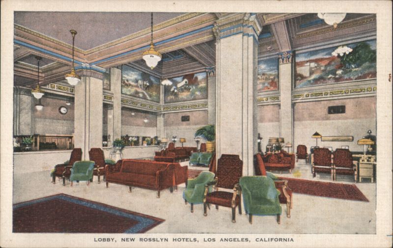 Lobby, New Rosslyn Hotels, Los Angeles, CA California