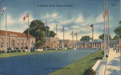 1939 New York World's Fair Court of States Vintage Postcard Postcard