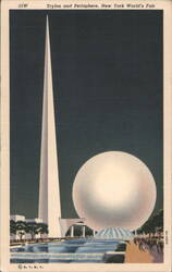 Trylon and Perisphere, New York World's Fair Postcard
