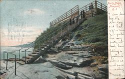 Forty Steps, Newport, RI Postcard