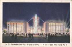 Westinghouse Building at Night, New York World's Fair Postcard