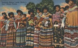 Seminole Nation, Mother's Day, Miami, Florida Postcard