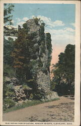 Old Indian Fortification, Ambler Heights, Cleveland, OH Postcard
