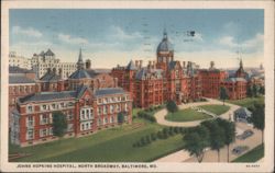 Johns Hopkins Hospital, North Broadway, Baltimore, MD Postcard