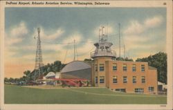 DuPont Airport, Atlantic Aviation Service, Wilmington, Delaware Postcard