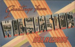 Greetings From Wilmington, Delaware Large Letter Postcard