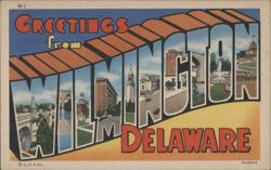 Greetings from Wilmington, Delaware Postcard