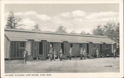 Officers' Quarters, Camp Devens, Ayer, MA Postcard