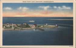 Brant Point Light, Nantucket, Massachusetts Postcard