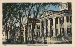 Colonial Homes, Nantucket, MA Postcard
