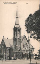 Congregational Church, Natick, MA Postcard