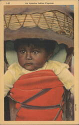 An Apache Indian Papoose Postcard