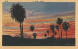 A Desert Sunset Postcard