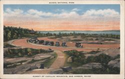 Summit of Cadillac Mountain, Bar Harbor, Maine Postcard