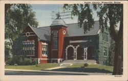 Public Library, Waterville, ME Postcard