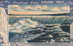 Center of Horseshoe Falls, Niagara Falls Postcard