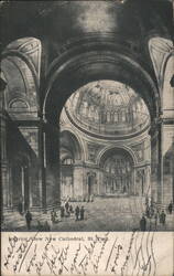 Interior View, New Cathedral, St. Paul Postcard