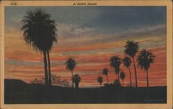A Desert Sunset Postcard