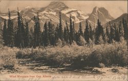 Wind Mountain from Gap, Alberta Postcard