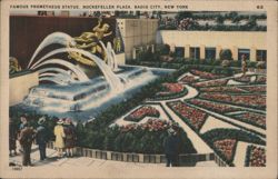 Famous Prometheus Statue, Rockefeller Plaza, New York Postcard