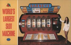 Barney's Casino, World's Largest Slot Machine Postcard