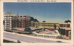 Riverside Hotel on the Truckee River, Reno Postcard
