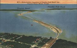 Rickenbacker Causeway Crandon Park Miami FL Aerial Postcard Postcard