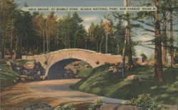 Arch Bridge at Bubble Pond, Acadia National Park Postcard