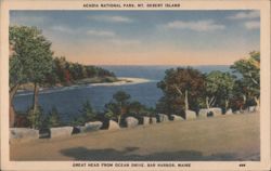 Great Head from Ocean Drive, Bar Harbor, Maine Postcard